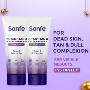 Sanfe Instant Tan & Dead Skin Removal Exfoliating Gel (Pack of 2)