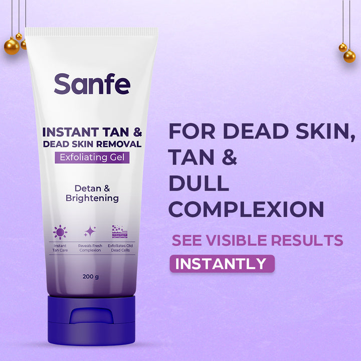 Sanfe Instant Tan & Dead Skin Removal Exfoliating Gel 200g