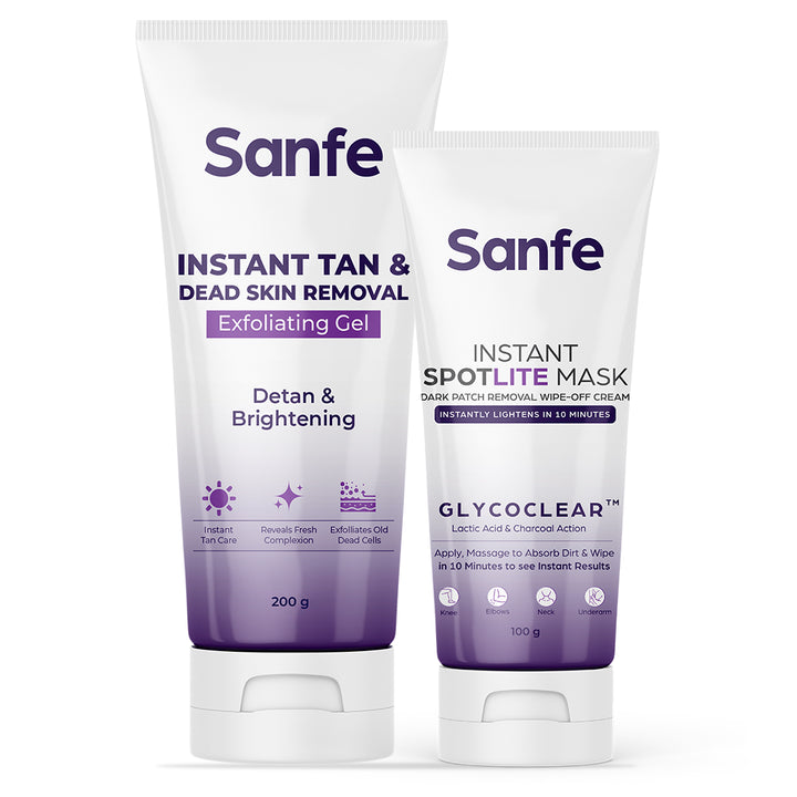 Dark Spots Eraser Combo - Instant Spotlite Mask & Instant Tan & Dead Skin Removal Gel