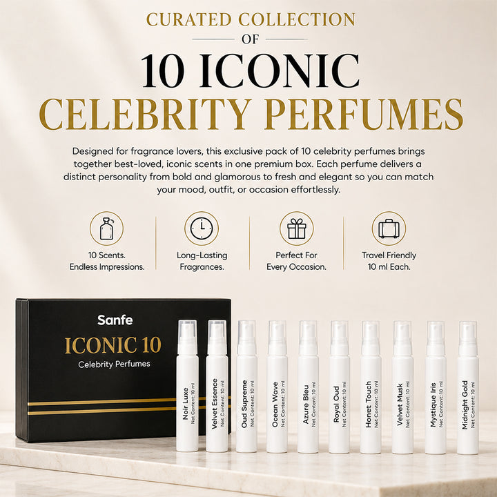 Sanfe ICONIC10 Celebrity-inspired Perfumes - Set of 10