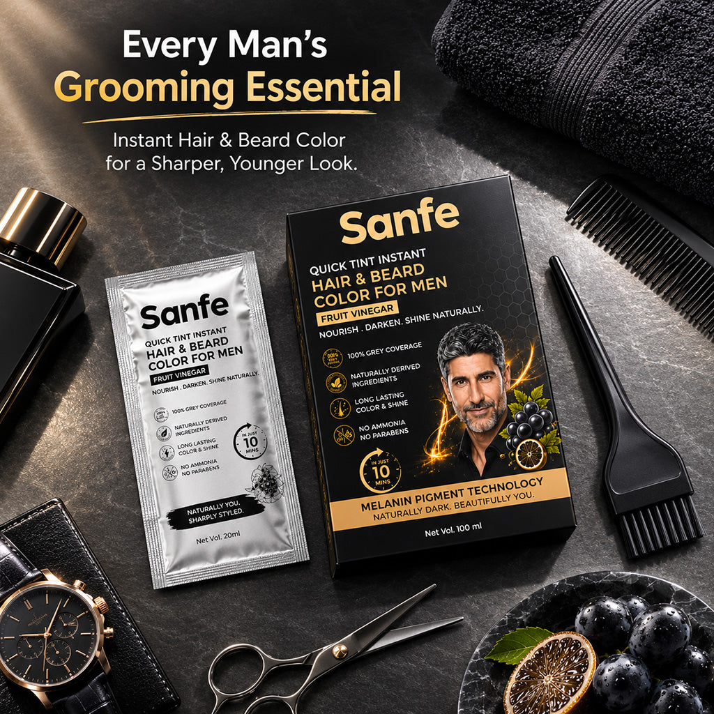 Quick Tint Instant Beard and Hair color gel for men