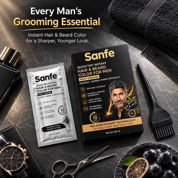 Quick Tint Instant Beard and Hair color gel for men