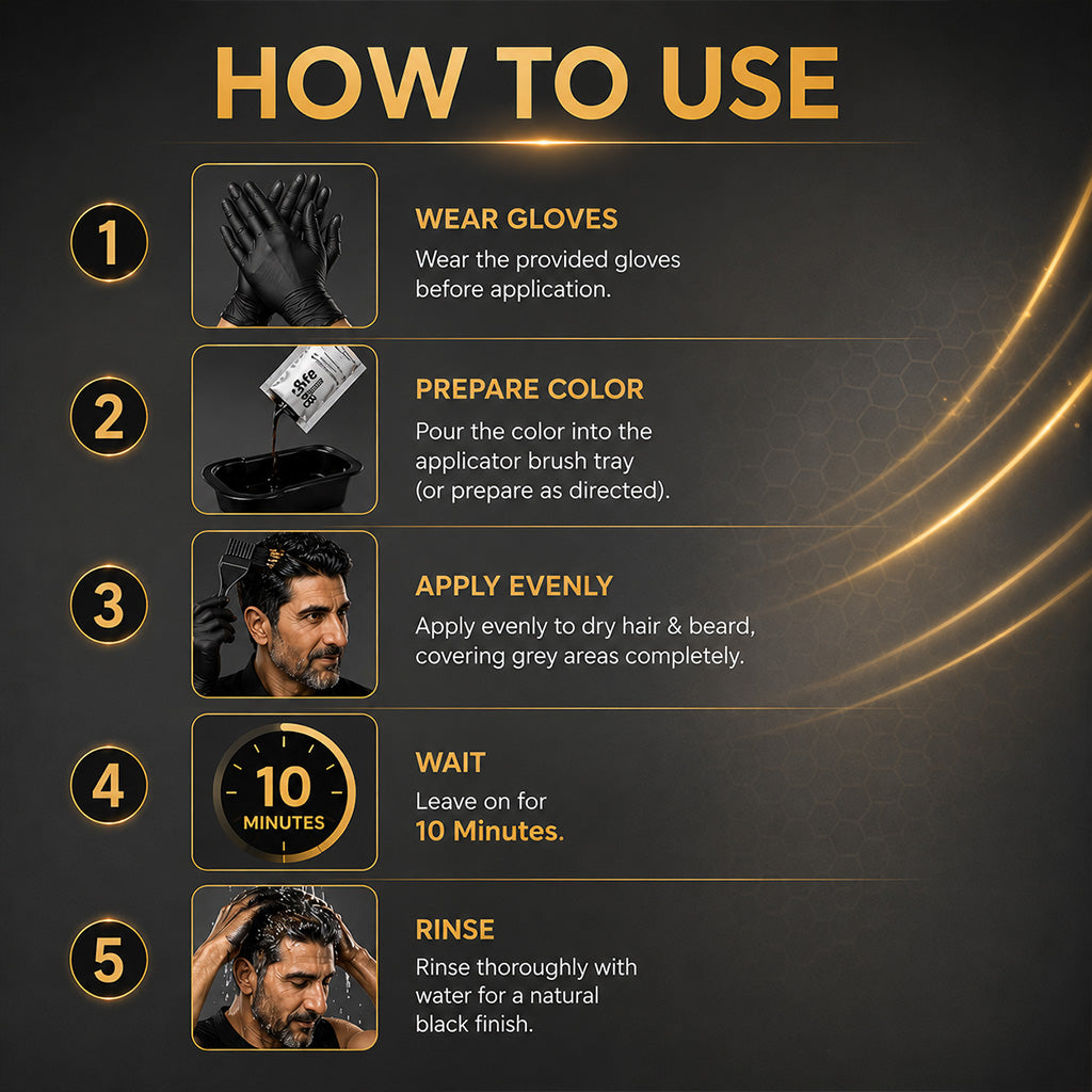 Quick Tint Instant Beard and Hair color gel for men