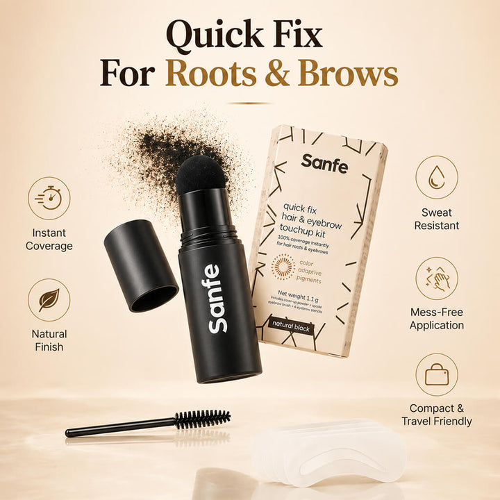 Sanfe Quick Fix Hair & Eyebrow Touch Up Kit - Black (Pack of 2)