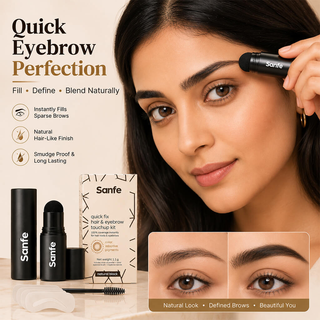 Sanfe Quick Fix Hair & Eyebrow Touch Up Kit - Black (Pack of 2)
