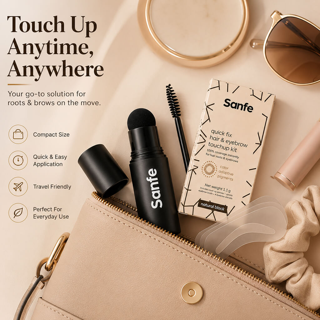 Sanfe Quick Fix Hair & Eyebrow Touch Up Kit - Black (Pack of 2)