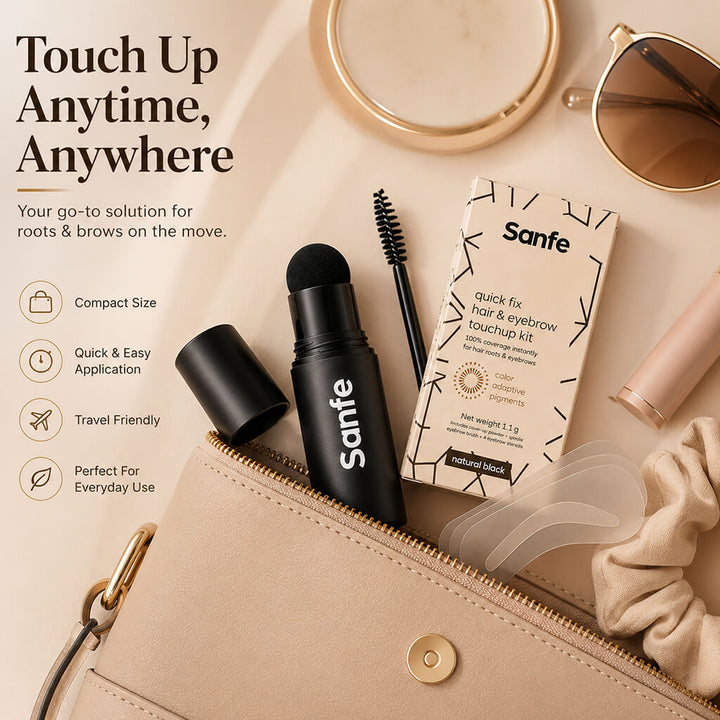 Sanfe Quick Fix Hair & Eyebrow Touch Up Kit - Black (Pack of 2)