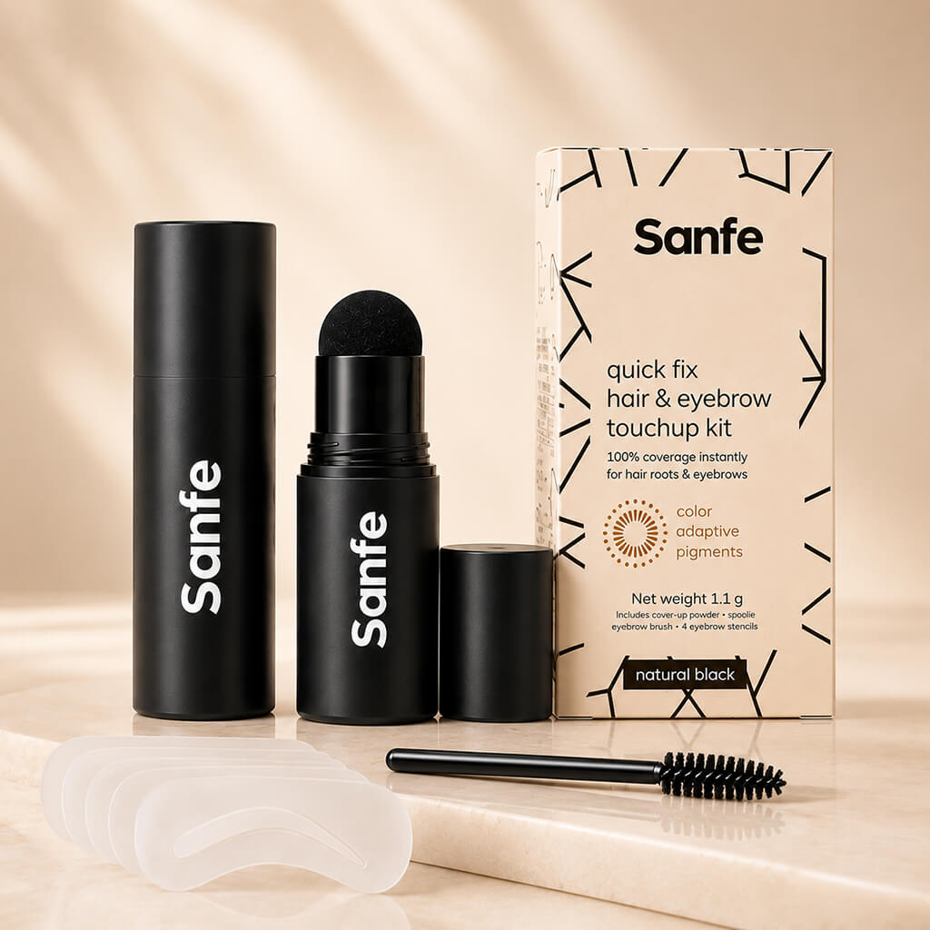 Sanfe Quick Fix Hair & Eyebrow Touch Up Kit - Black (Pack of 2)