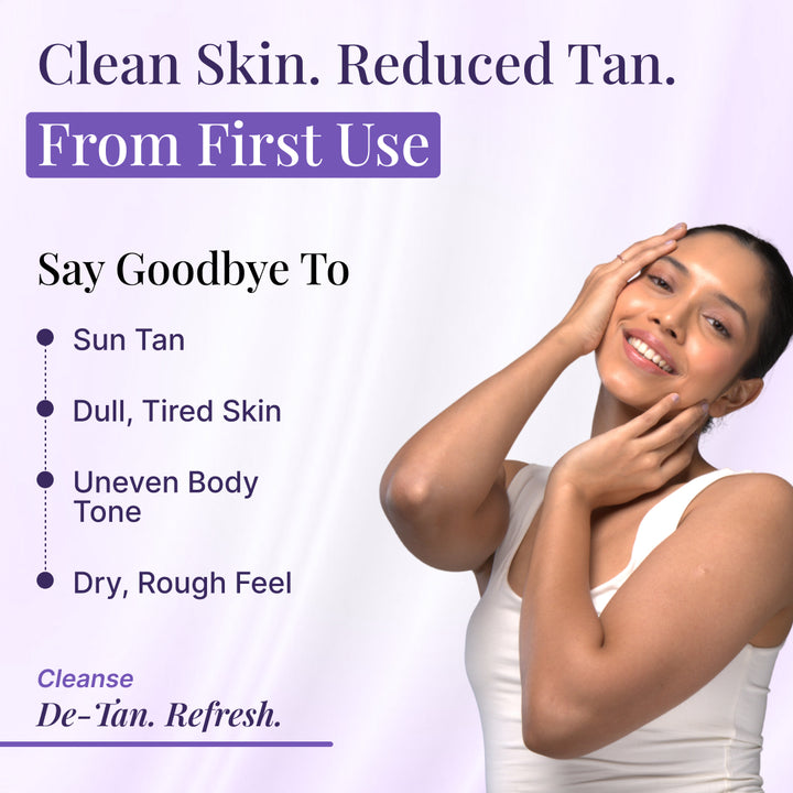 Sanfe Instant Tan & Dead Skin Removal Exfoliating Body Wash - 250ml (Pack of 3)