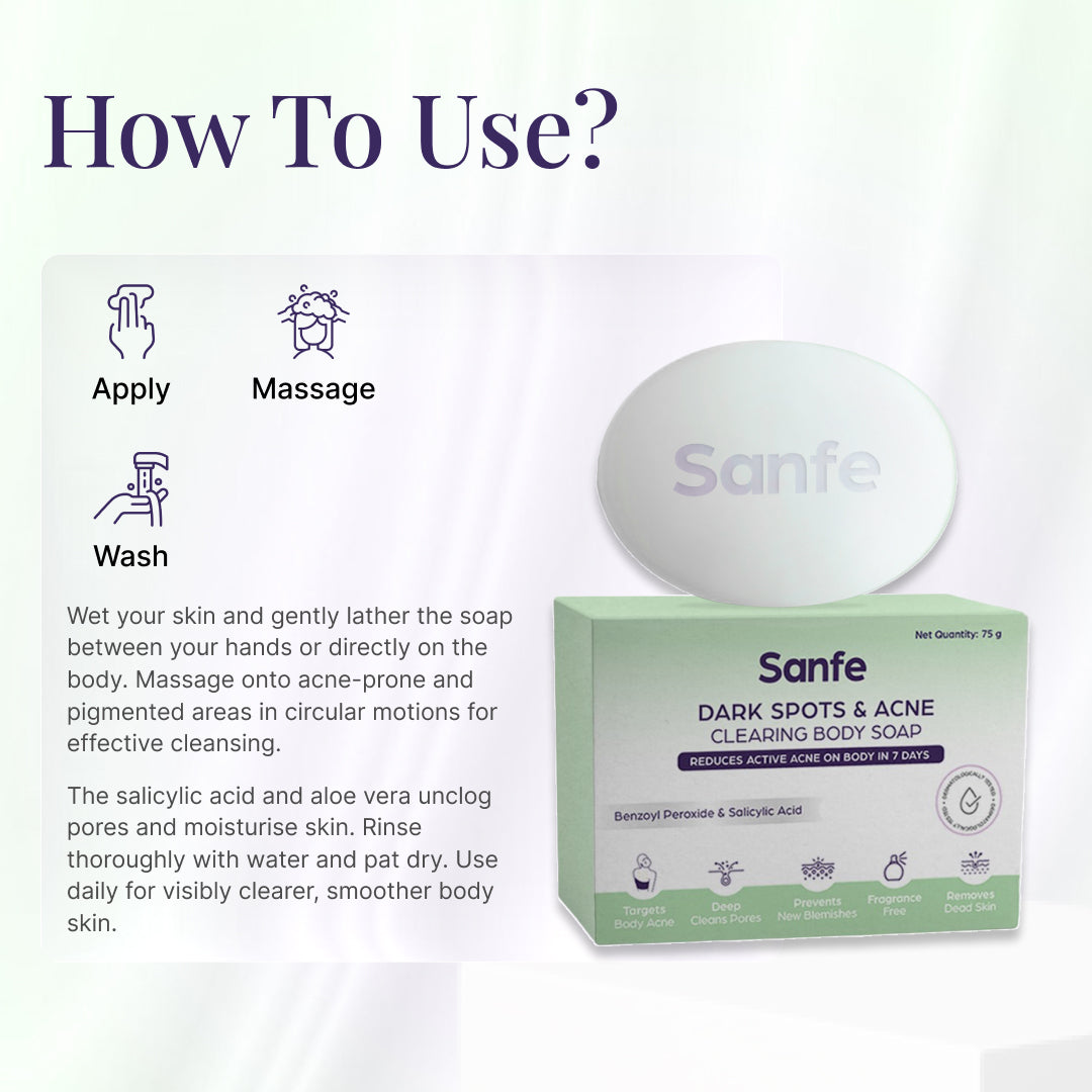 Sanfe Dark Spots & Acne Clearing Body Soap