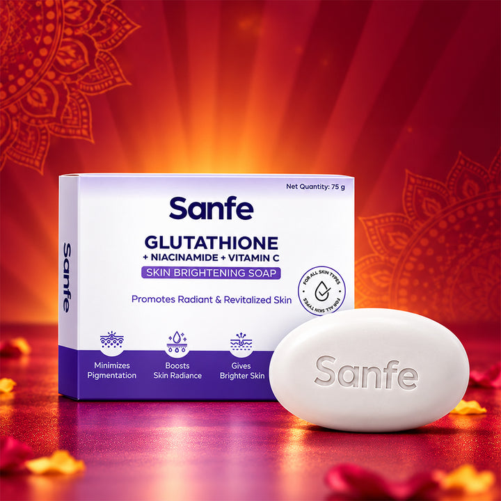 Sanfe Glutathione + Niacinamide + Vitamin C Brightening Soap 75gm