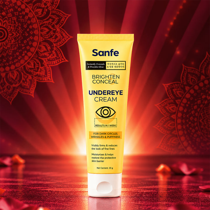 Sanfe Brighten & Conceal Undereye Cream | For dark Circles, wrinkles & Puffiness - 20g