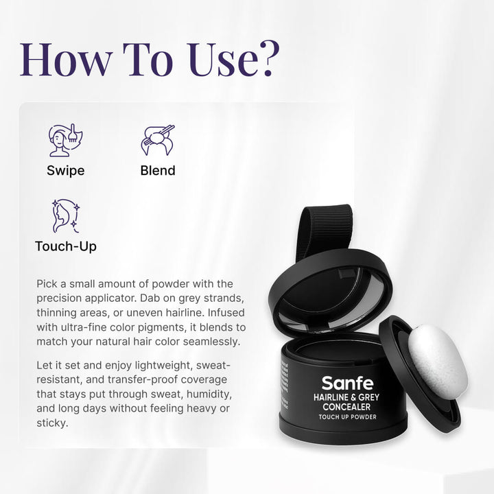 Sanfe Hairline & Gray Concealer Touch Up Powder