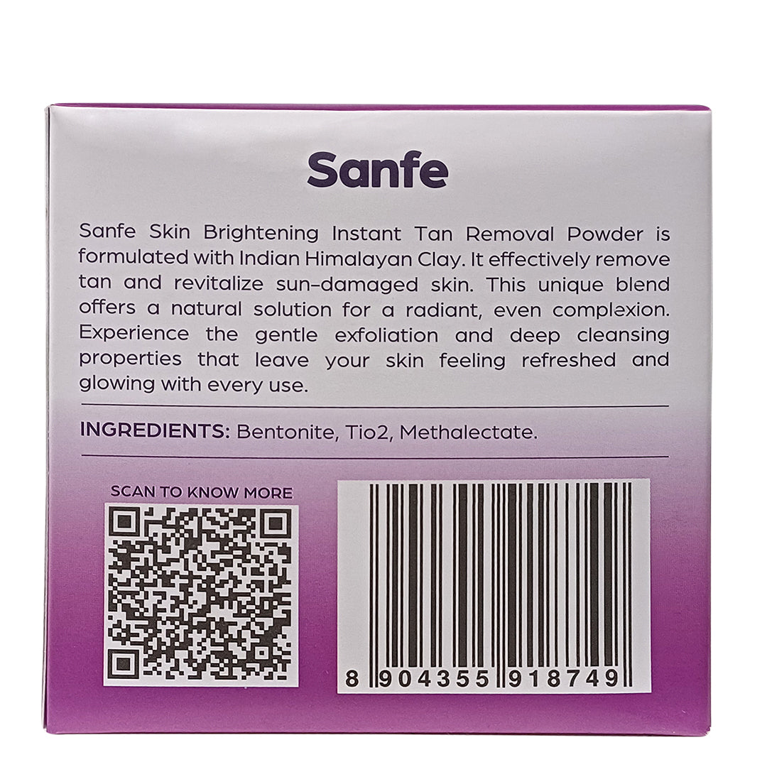 Sanfe Skin Brightening Instant Tan Removal Powder