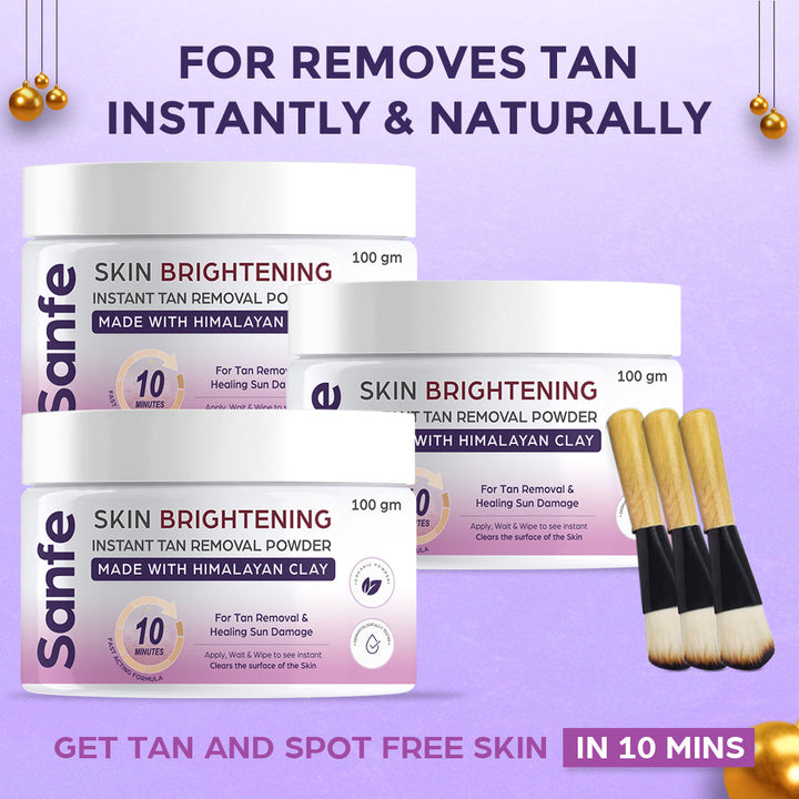 Sanfe Skin Brightening Instant Tan Removal Powder (Pack of 3)
