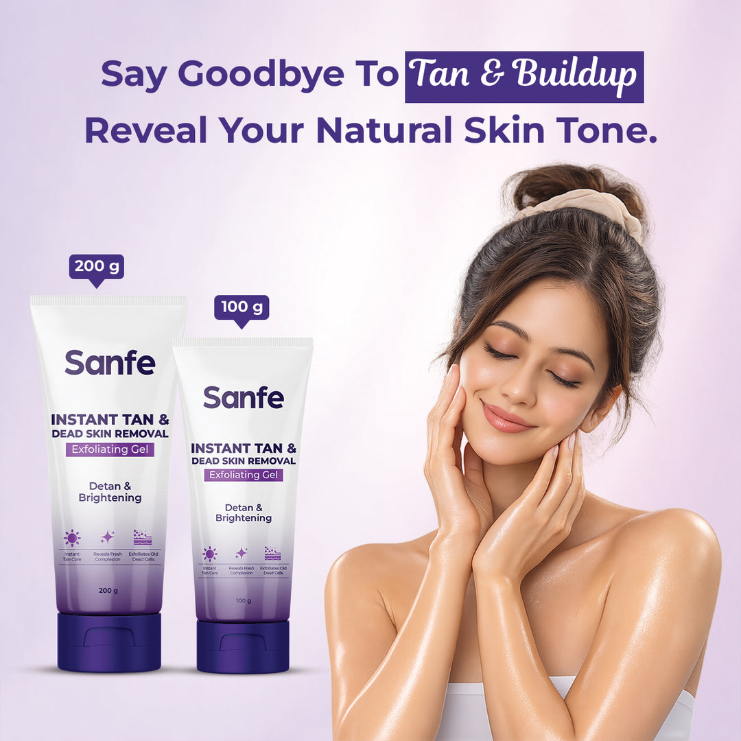 Sanfe Instant Tan & Dead Skin Removal Exfoliating Gel 100g (Pack of 48)