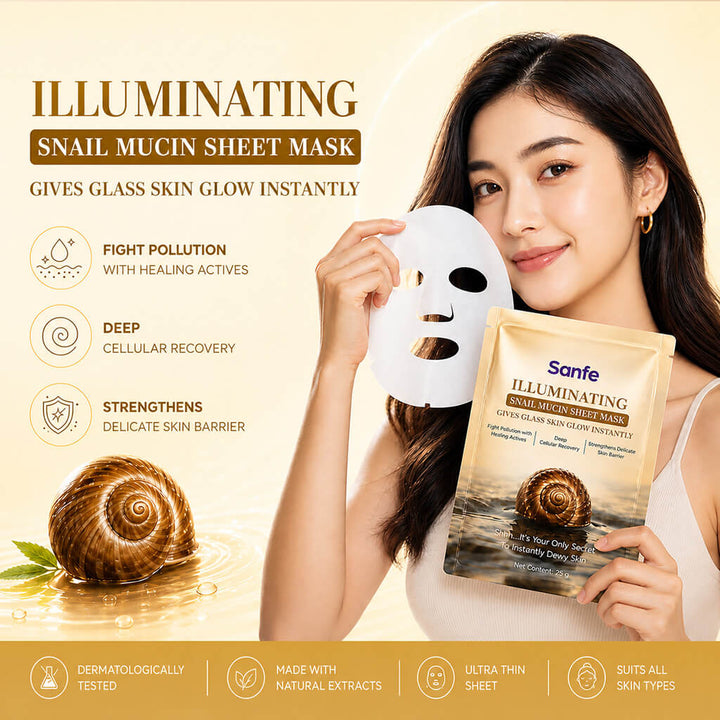 Illuminating Snail Mucin Sheet Mask (Pack of 6)