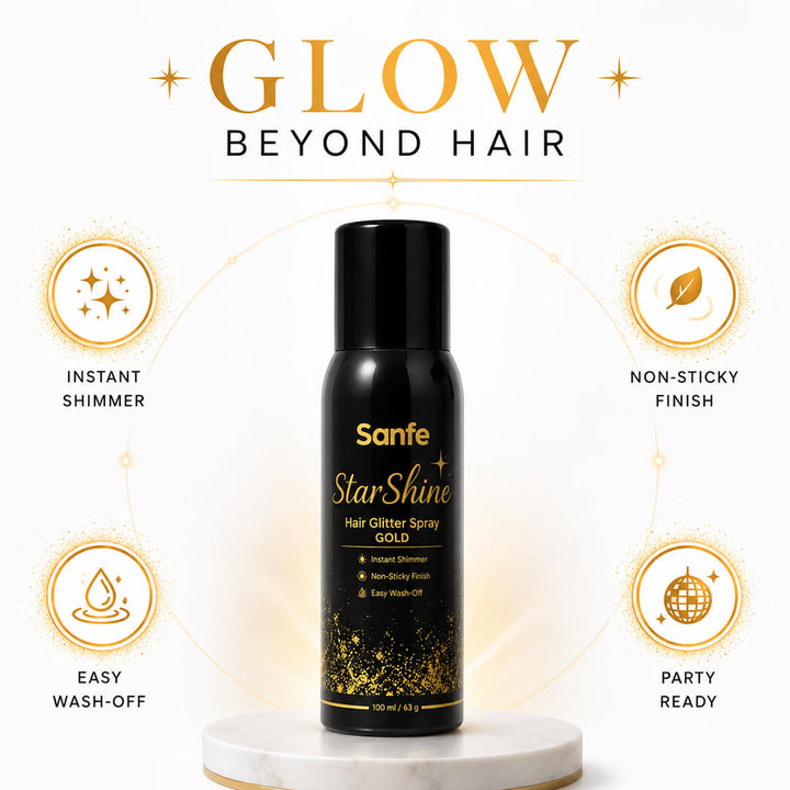 Sanfe StarShine Hair Glitter Spray - Gold