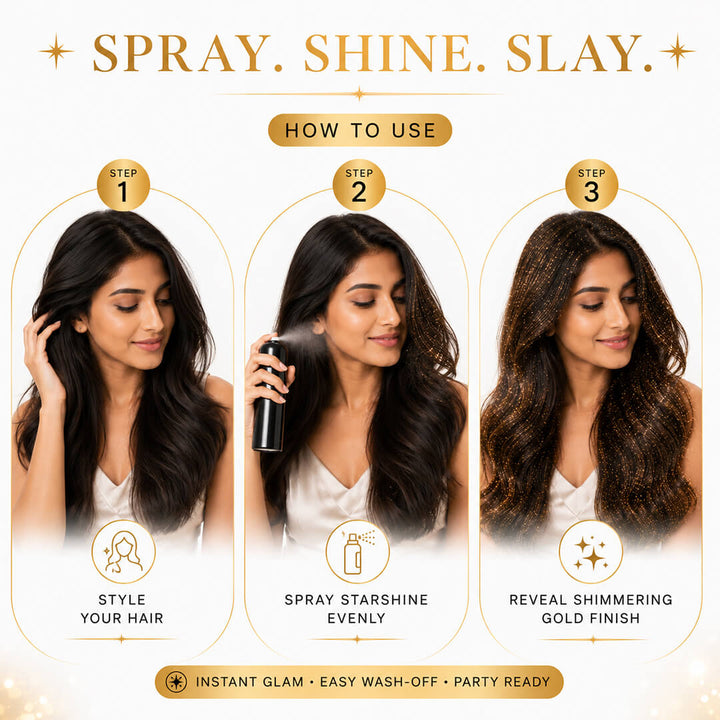 Sanfe StarShine Hair Glitter Spray - Gold
