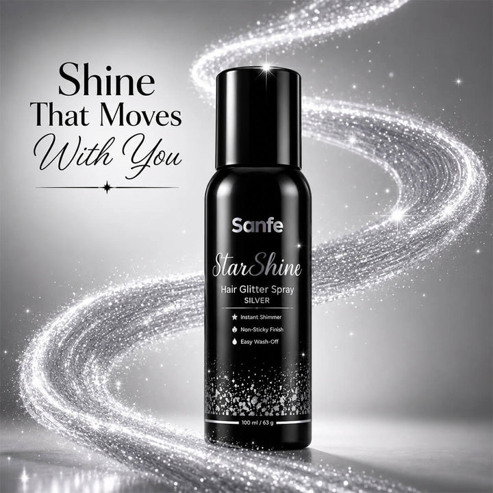 Sanfe StarShine Hair Glitter Spray - Silver