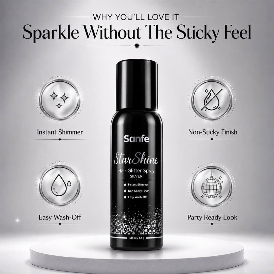 Sanfe StarShine Hair Glitter Spray - Silver