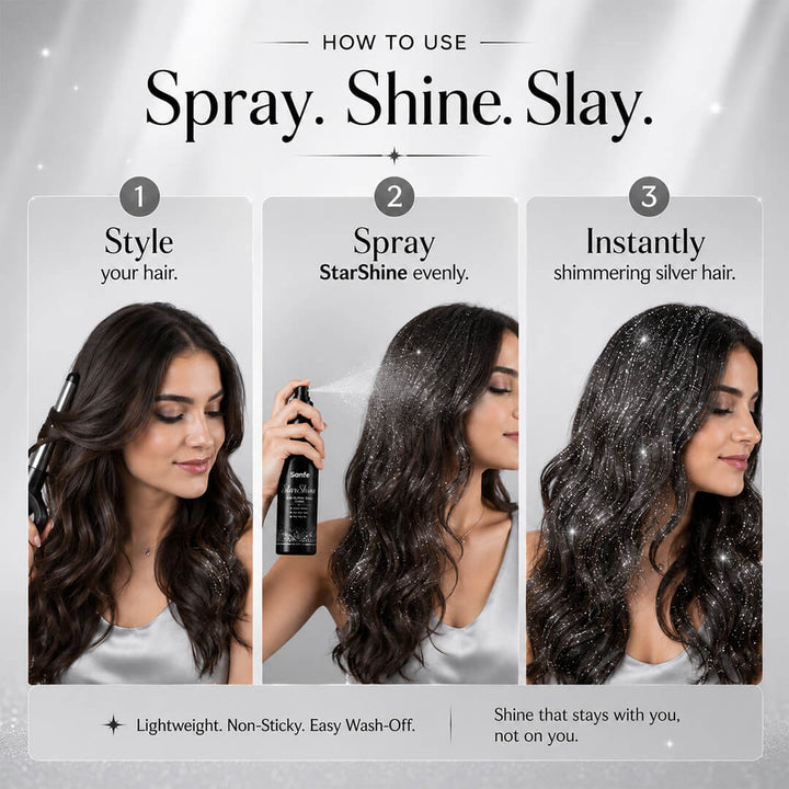 Sanfe StarShine Hair Glitter Spray - Silver