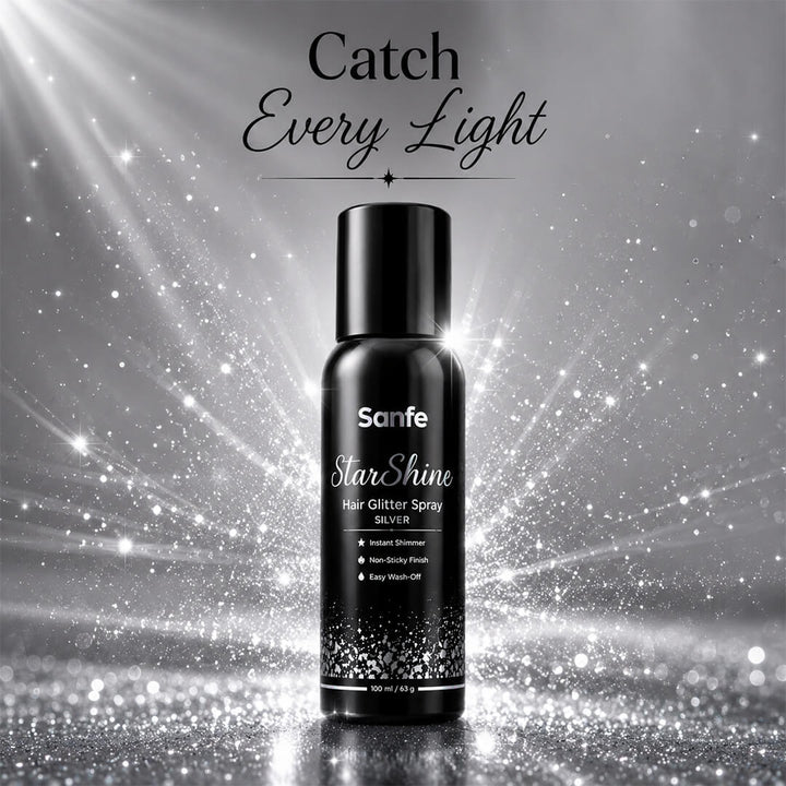 Sanfe StarShine Hair Glitter Spray - Silver