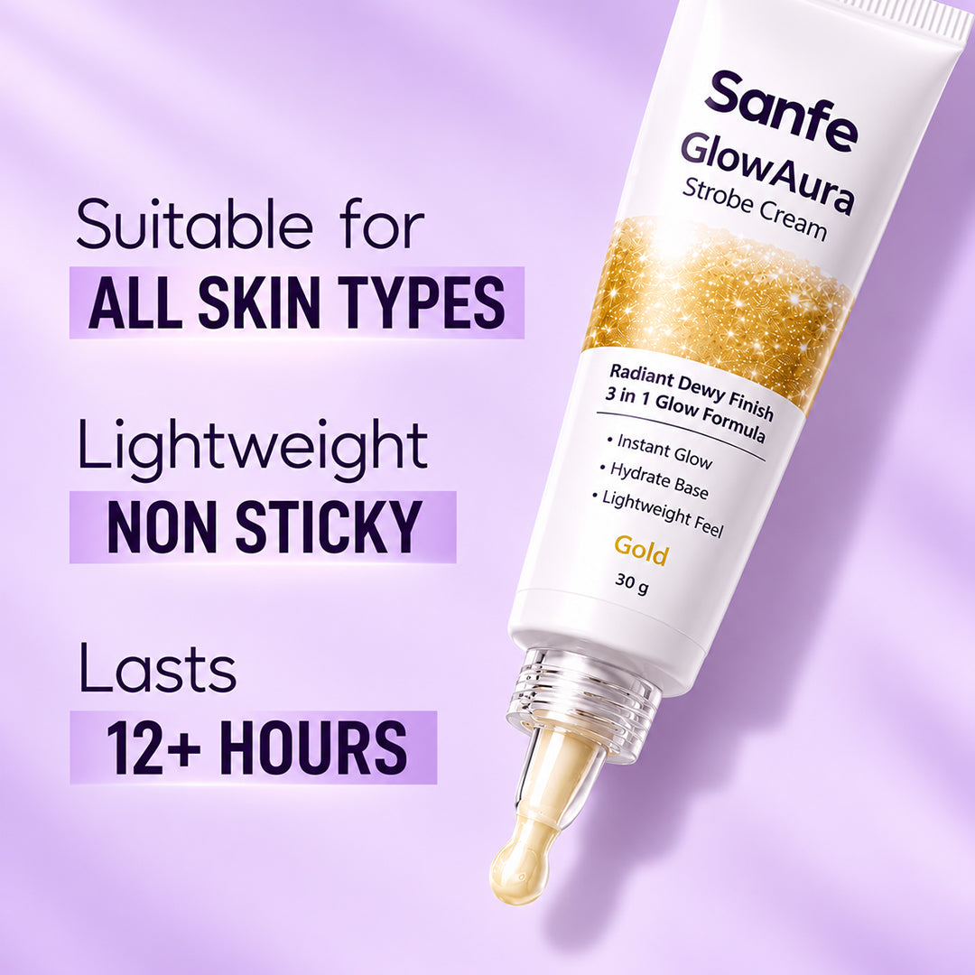 Sanfe GlowAura Strobe Cream (Gold) 30gm
