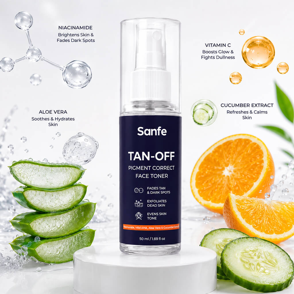 Sanfe TanOff Pigment Wipe Face Toner