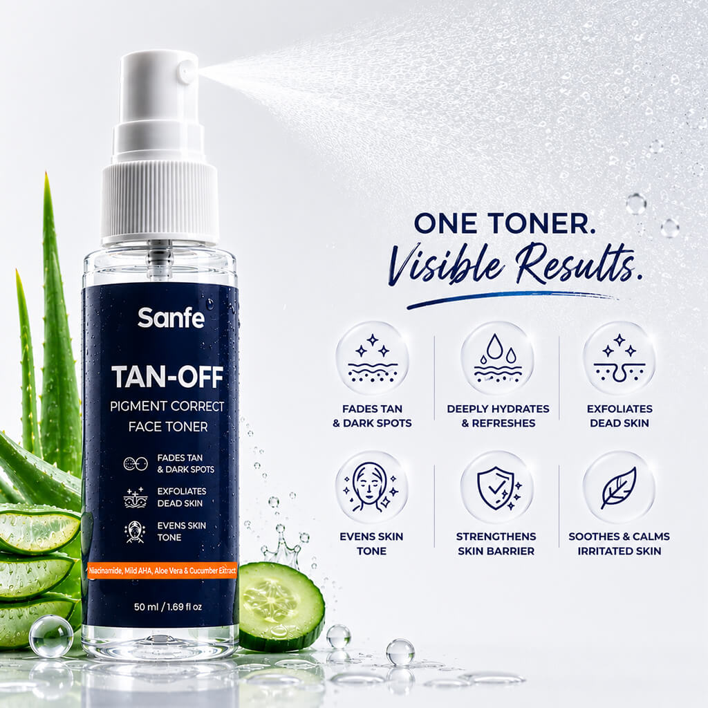Sanfe TanOff Pigment Wipe Face Toner