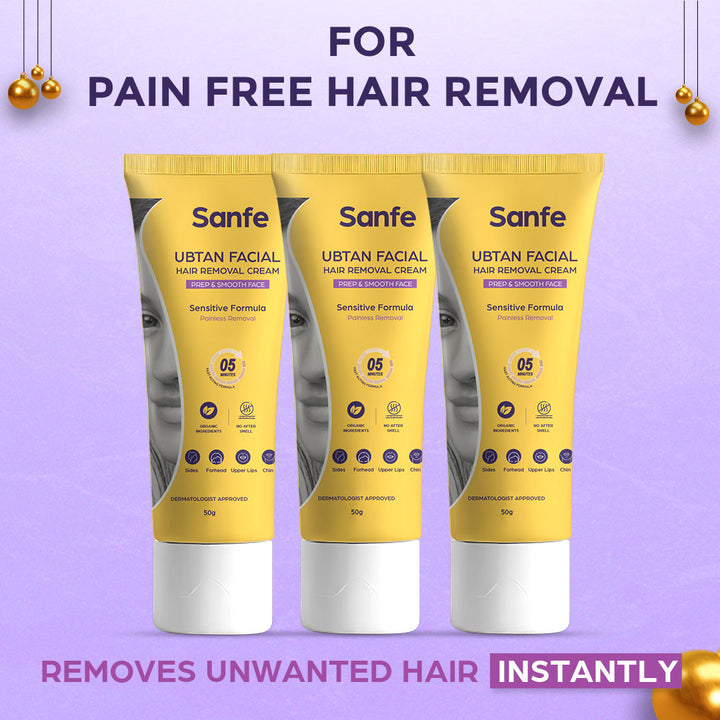 Ubtan Facial Hair Removal Cream (Pack of 3)