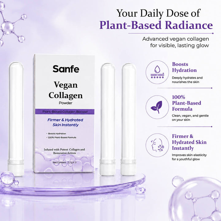 Sanfe Vegan Collagen Powder-to-Cream for Instant Lift