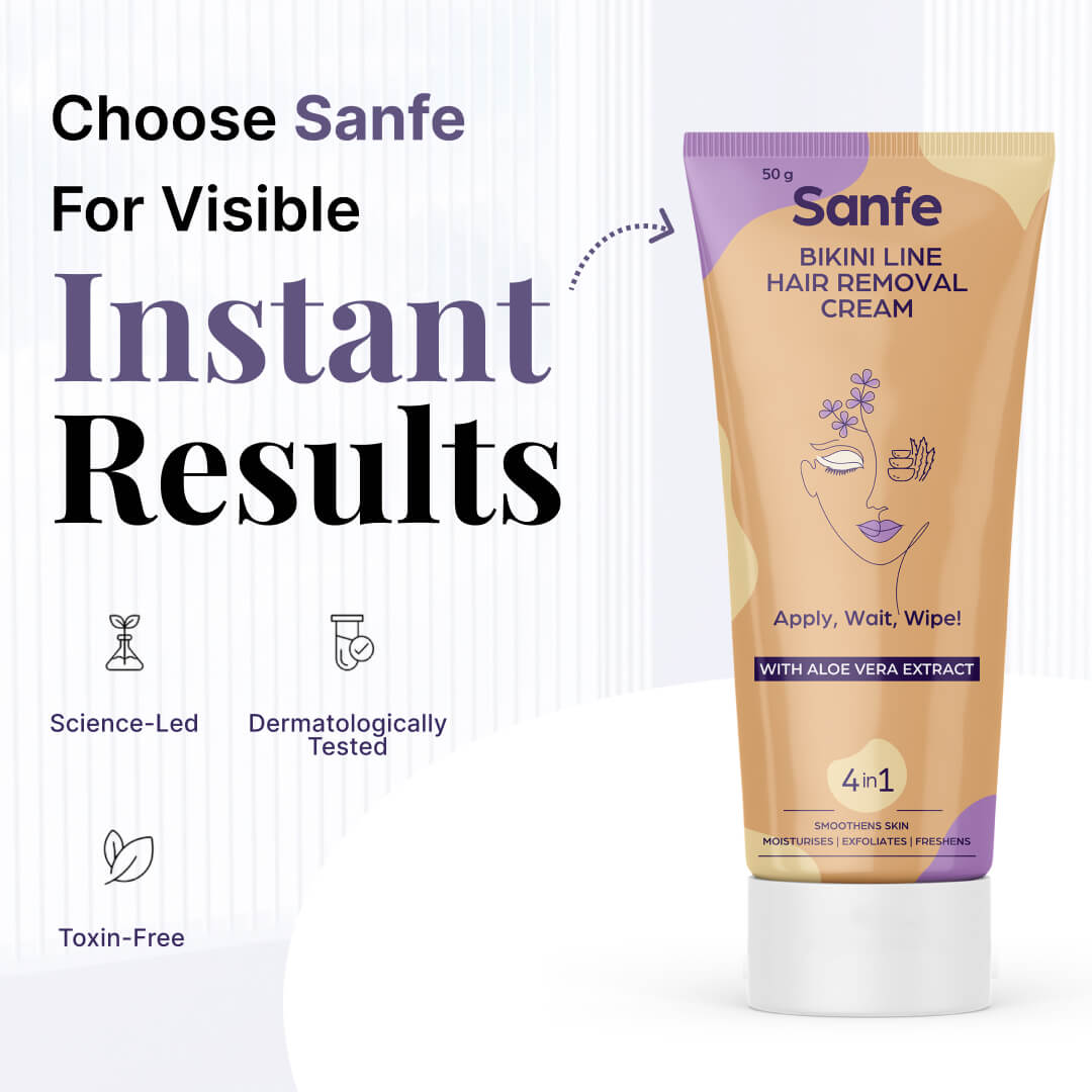 Bikini Line Hair Removal Cream For Pain Free Hair Removal - 50ml