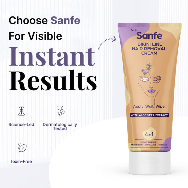 Bikini Line Hair Removal Cream For Pain Free Hair Removal - 50ml