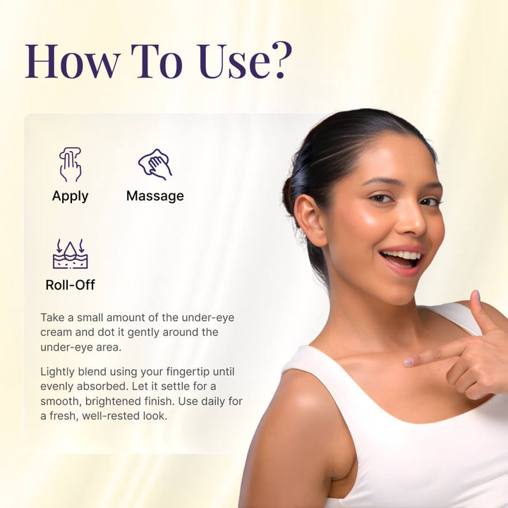 Sanfe Brighten & Conceal Undereye Cream | For dark Circles, wrinkles & Puffiness - 20g