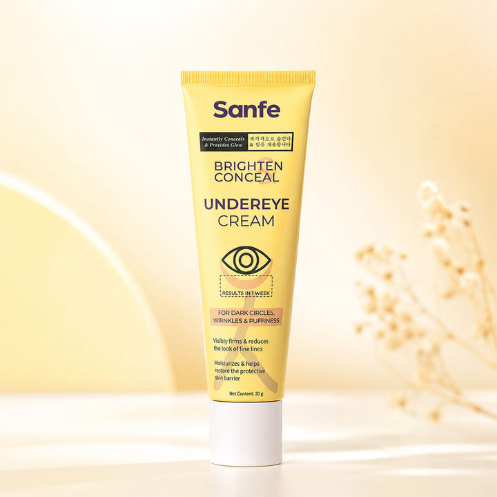 Sanfe Brighten & Conceal Undereye Cream | For dark Circles, wrinkles & Puffiness - 20g (Pack of 3)