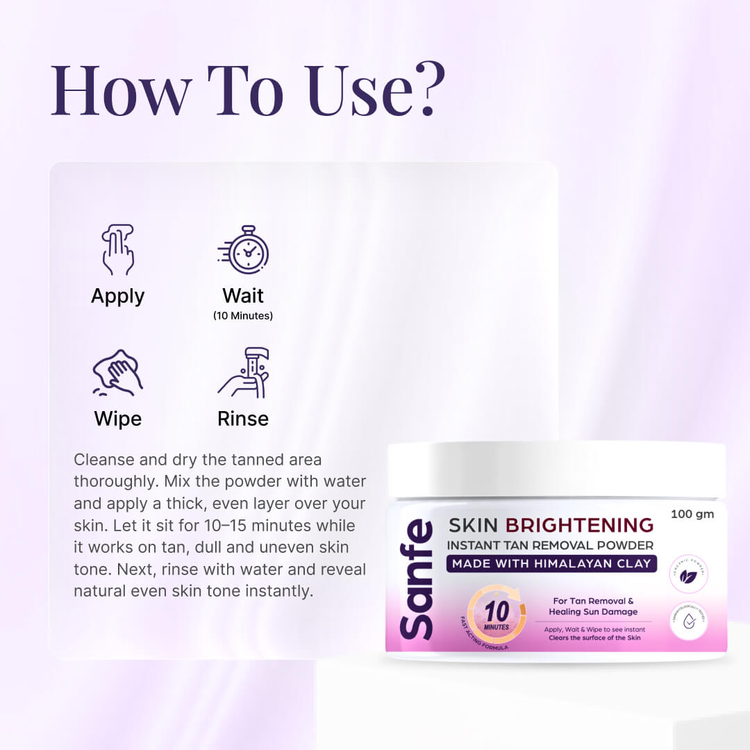 Sanfe Skin Brightening Instant Tan Removal Powder