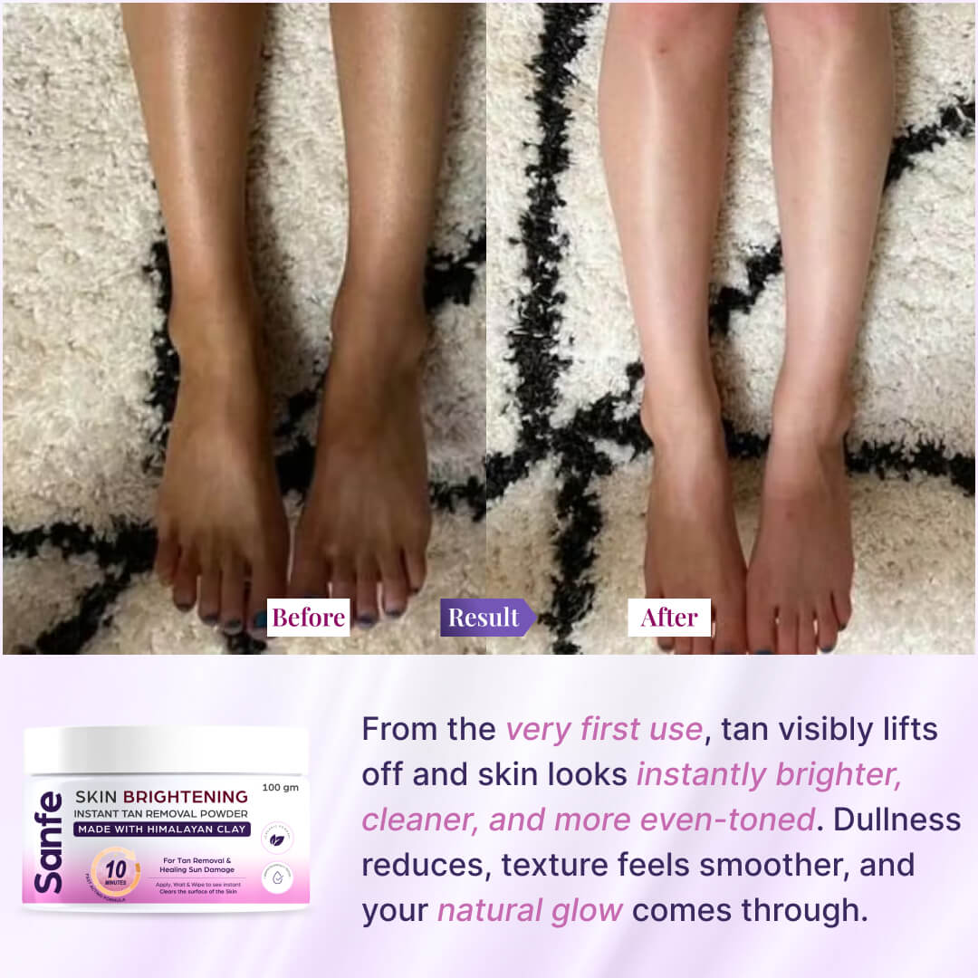 Sanfe Skin Brightening Instant Tan Removal Powder