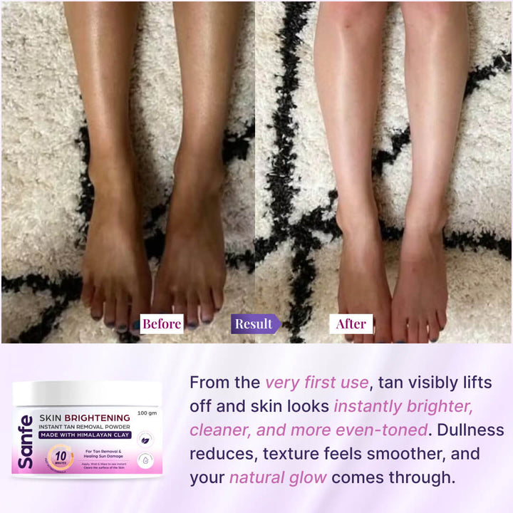 Sanfe Skin Brightening Instant Tan Removal Powder