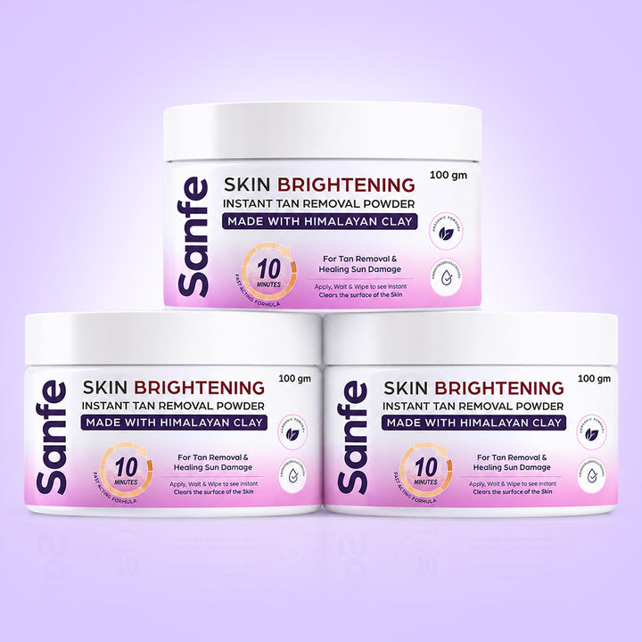 Sanfe Skin Brightening Instant Tan Removal Powder (Pack of 3)