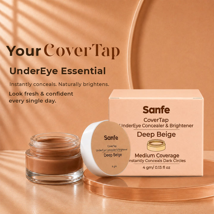 Sanfe CoverTap Undereye Concealer & Brightener - Deep Beige