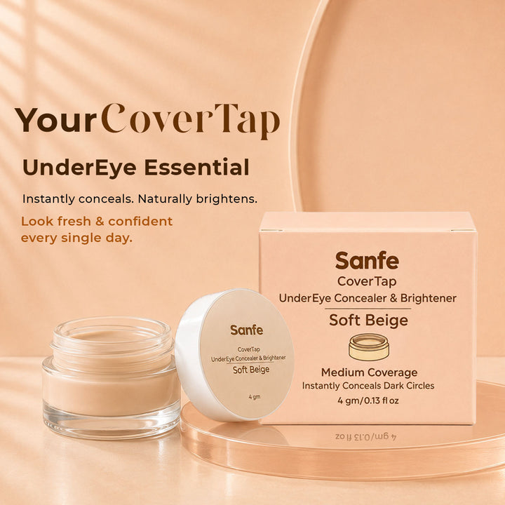 Sanfe CoverTap Undereye Concealer & Brightener - Soft Beige