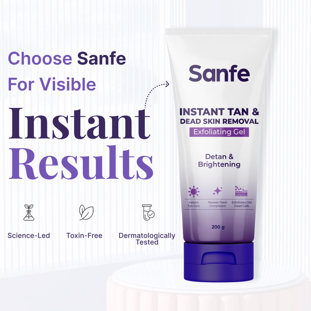 Sanfe Instant Tan & Dead Skin Removal Exfoliating Gel 200g