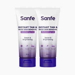Sanfe Instant Tan & Dead Skin Removal Exfoliating Gel 200g (Pack of 2)