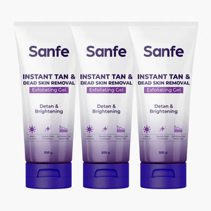 Sanfe Instant Tan & Dead Skin Removal Exfoliating Gel 200g (Pack of 3)