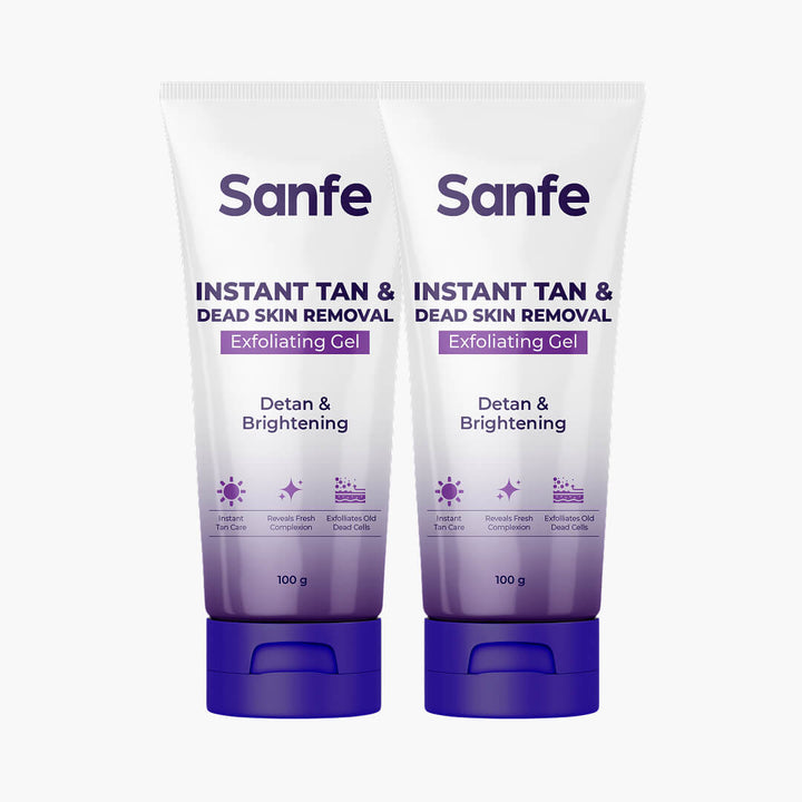 Sanfe Instant Tan & Dead Skin Removal Exfoliating Gel (Pack of 2)