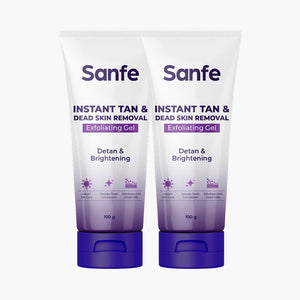 Sanfe Instant Tan & Dead Skin Removal Exfoliating Gel (Pack of 2)