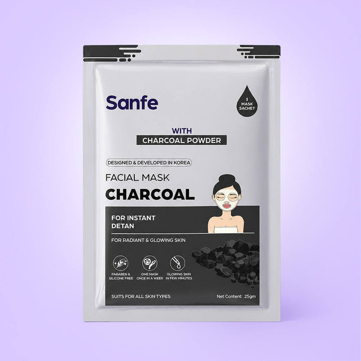 Sanfe Instant Detan Charcoal Facial Mask