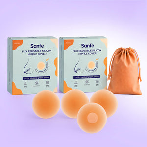 Sanfe Flix Reusable Silicone Nipple Cover (Pack of 2)