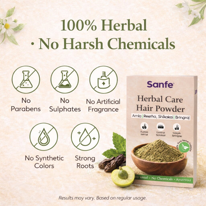 Herbal hair care powders - Amla Reetha Shikakai Bhringraj - 200g (Pack of 3)